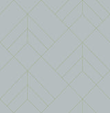A-Street Prints Sander Light Blue Geometric Wallpaper