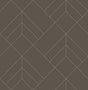 A-Street Prints Sander Chocolate Geometric Wallpaper