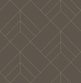 A-Street Prints Sander Geometric Chocolate Wallpaper