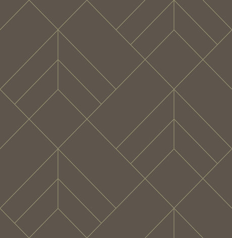 A-Street Prints Sander Geometric Chocolate Wallpaper