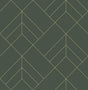 A-Street Prints Sander Evergreen Geometric Wallpaper