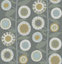 A-Street Prints Sisu Grey Floral Geometric Wallpaper