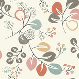 A-Street Prints Jonah Multicolor Leaf Trail Wallpaper