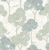 A-Street Prints Lykke Green Textured Tree Wallpaper