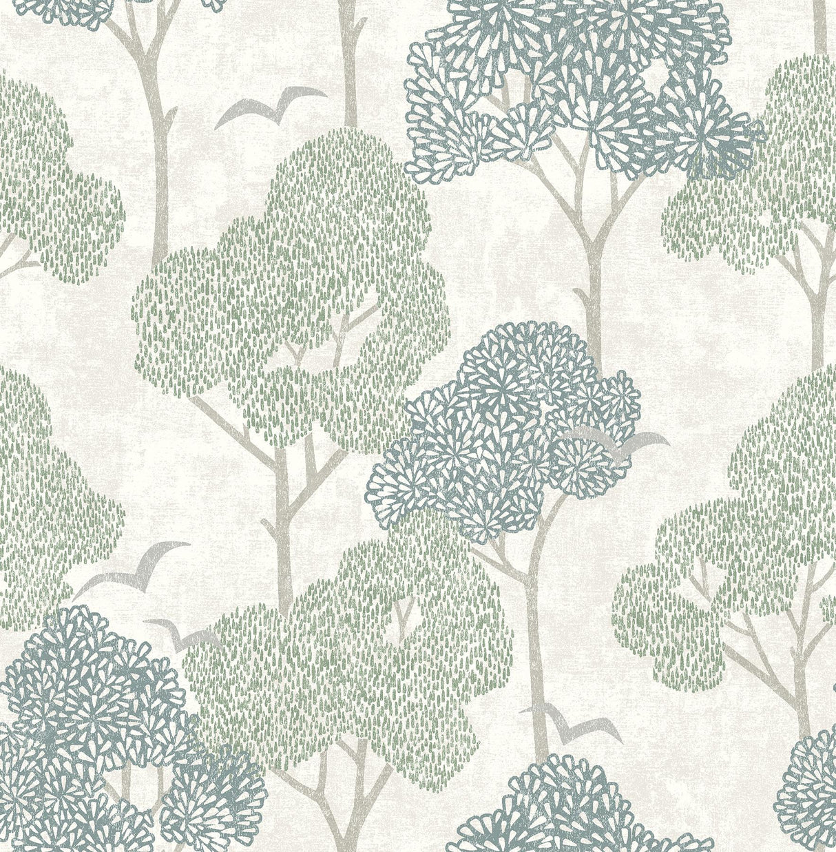 A-Street Prints Lykke Textured Tree Green Wallpaper