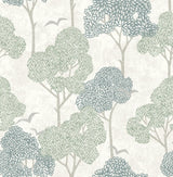 A-Street Prints Lykke Textured Tree Green Wallpaper