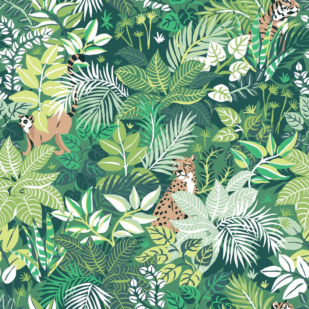 Brewster Home Fashions Tropical Oasis Peel & Stick Sage Wallpaper