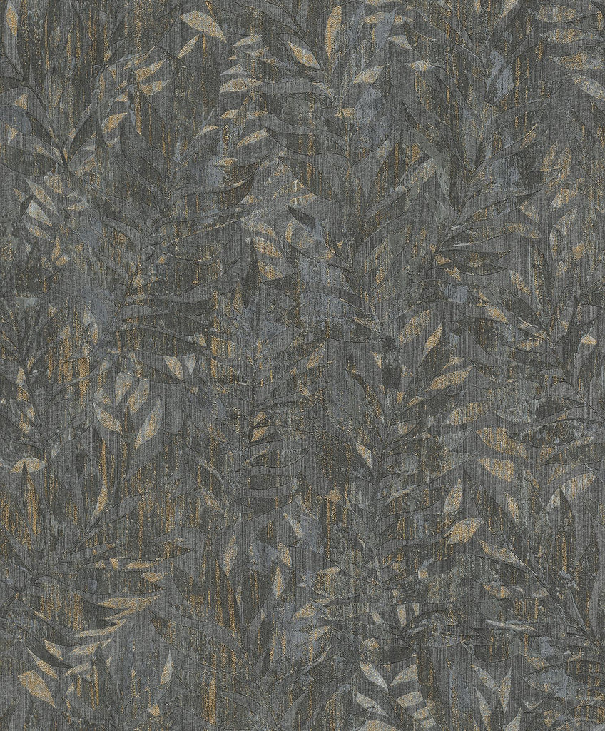 Brewster Home Fashions Beck Leak Charcoal Wallpaper