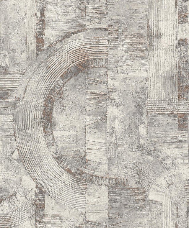 Brewster Home Fashions Abe Light Grey Geo Wallpaper