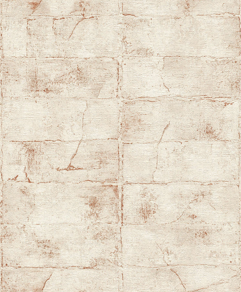 Brewster Home Fashions Clay Stone Rust Wallpaper