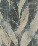 Brewster Home Fashions Blake Denim Leaf Wallpaper