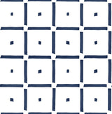 Seabrook Check and Spot Navy Blue Wallpaper