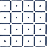 Seabrook Check and Spot Blue Wallpaper