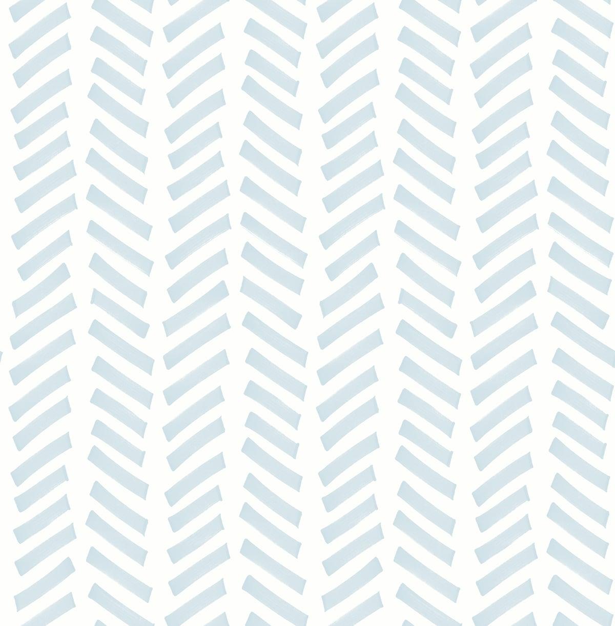 Seabrook Mod Chevron Sky Blue Wallpaper