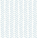 Seabrook Mod Chevron Sky Blue Wallpaper