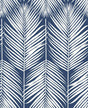 Seabrook Palm Silhouette Coastal Blue Wallpaper