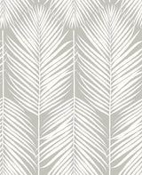 Seabrook Palm Silhouette Harbor Gray Wallpaper