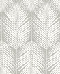 Seabrook Palm Silhouette Harbor Gray Wallpaper