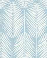 Seabrook Palm Silhouette Hampton Blue Wallpaper