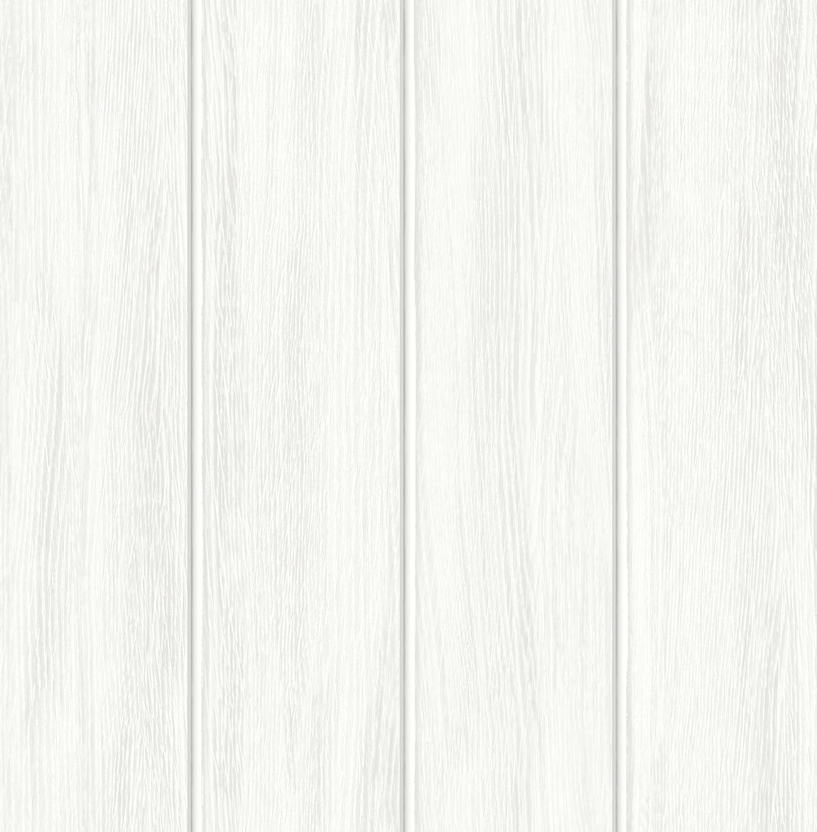 Seabrook Wood Panel Alabaster Wallpaper