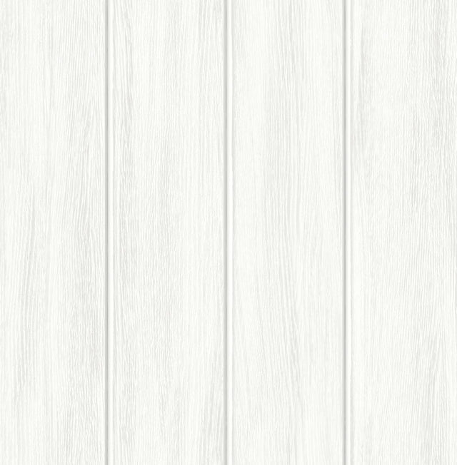 Seabrook Wood Panel Alabaster Wallpaper