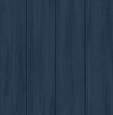 Seabrook Wood Panel Naval Blue Wallpaper