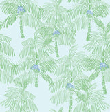 Seabrook Palm Beach Baby Blue & Seafoam Wallpaper