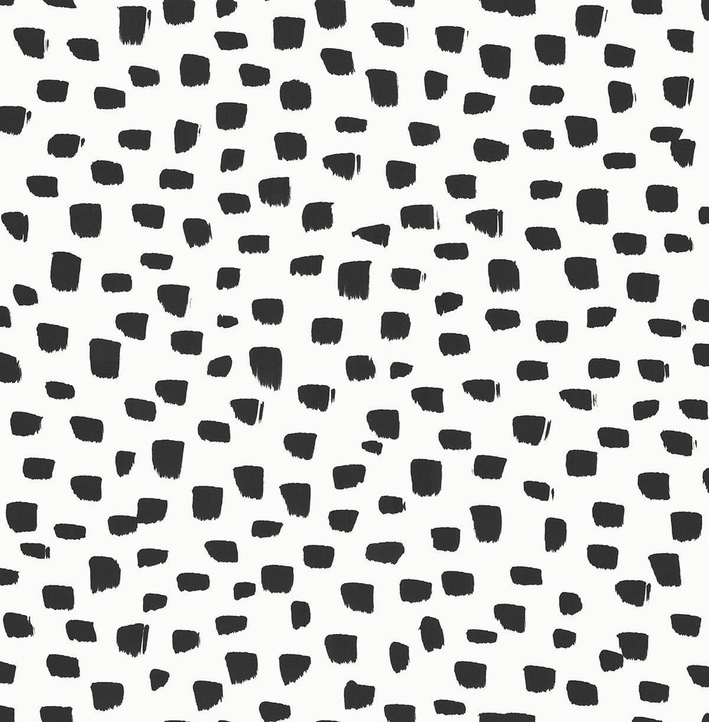 Seabrook Speckled Dot Black & White Wallpaper