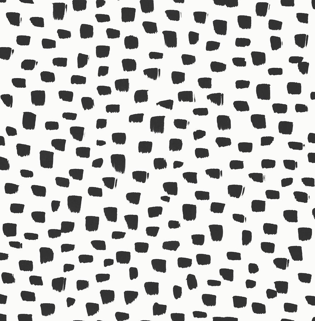Seabrook Speckled Dot Black Wallpaper