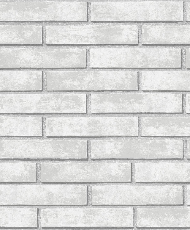 Seabrook Monarch Brick Calcutta Grey Wallpaper