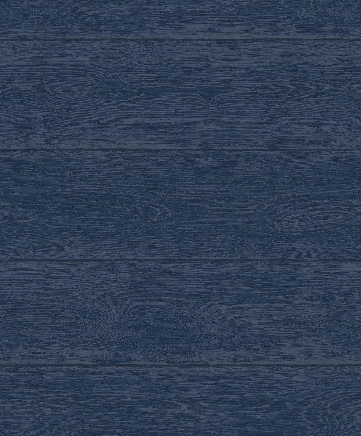 Seabrook Woodgrain Navy Blue Wallpaper