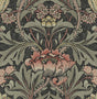 Seabrook Acanthus Floral Charcoal & Rosewood Wallpaper