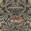Seabrook Acanthus Floral Charcoal & Rosewood Wallpaper
