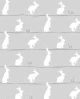 Seabrook Bunny Trail Daydream Grey Wallpaper