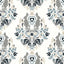 Seabrook Spring Damask Bluestone & Grey Wallpaper