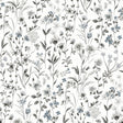 Seabrook Wildflowers Charcoal & Bluestone Wallpaper