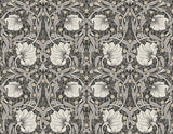 Seabrook Pimpernel Floral Charcoal & Pearl Grey Wallpaper