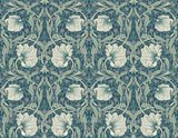Seabrook Primrose Floral Teal Wallpaper