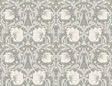 Seabrook Primrose Floral Grey Wallpaper