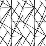 Seabrook Quartz Geo Black & White Wallpaper