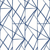 Seabrook Quartz Geo Navy Blue Wallpaper