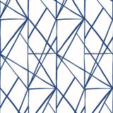 Seabrook Quartz Geo Blue Wallpaper