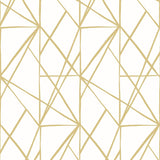 Seabrook Quartz Geo Metallic Gold Wallpaper