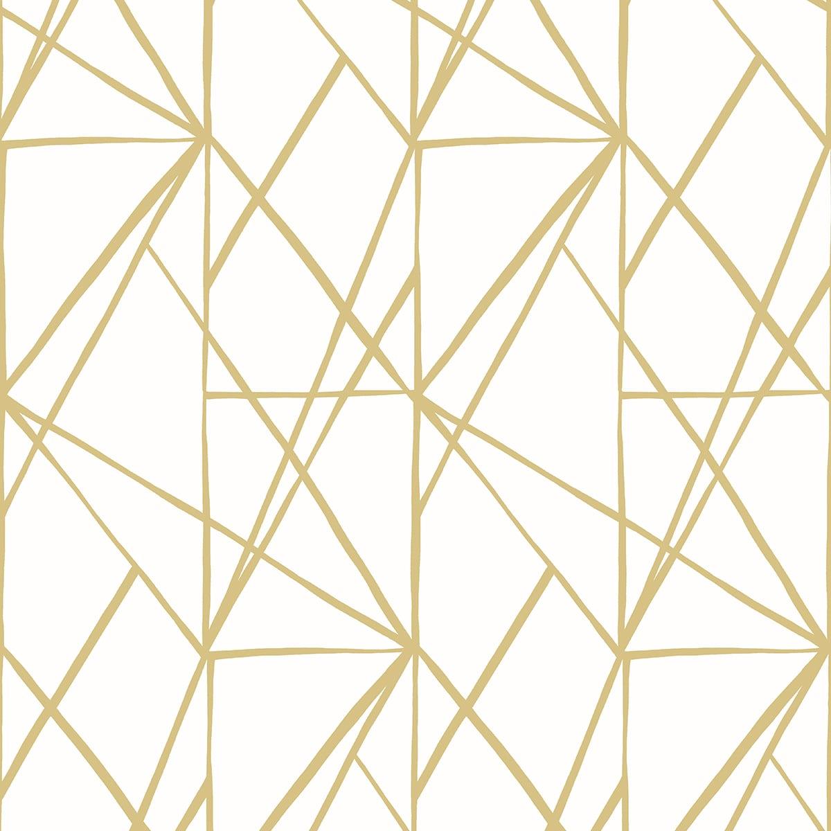 Seabrook Quartz Geo Gold Wallpaper