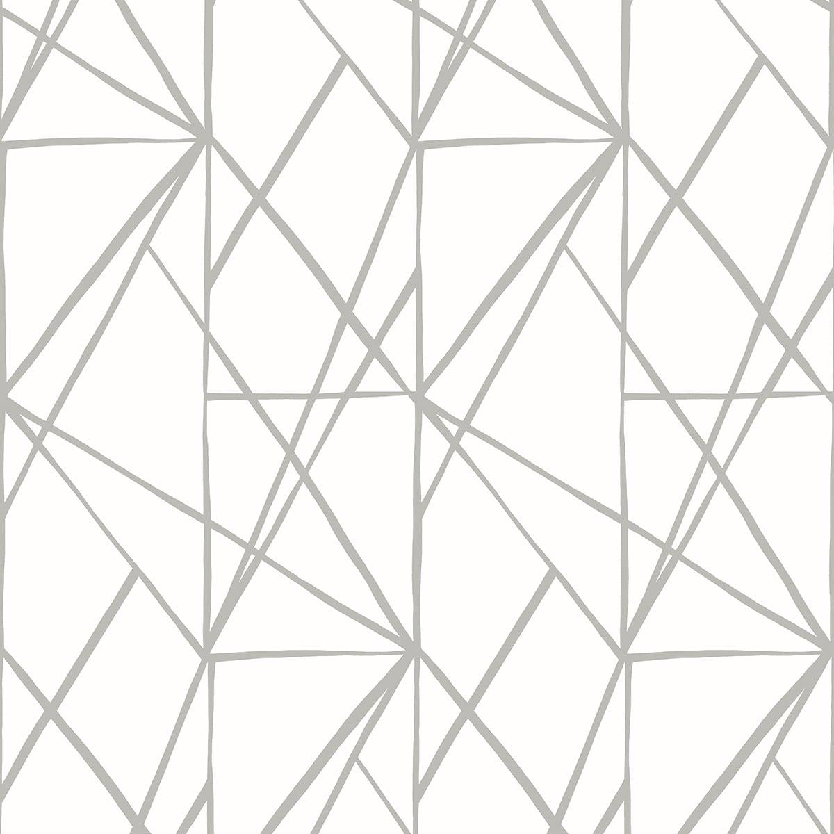 Seabrook Quartz Geo Harbor Grey Wallpaper
