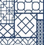 Seabrook Garden Trellis Navy Blue Wallpaper