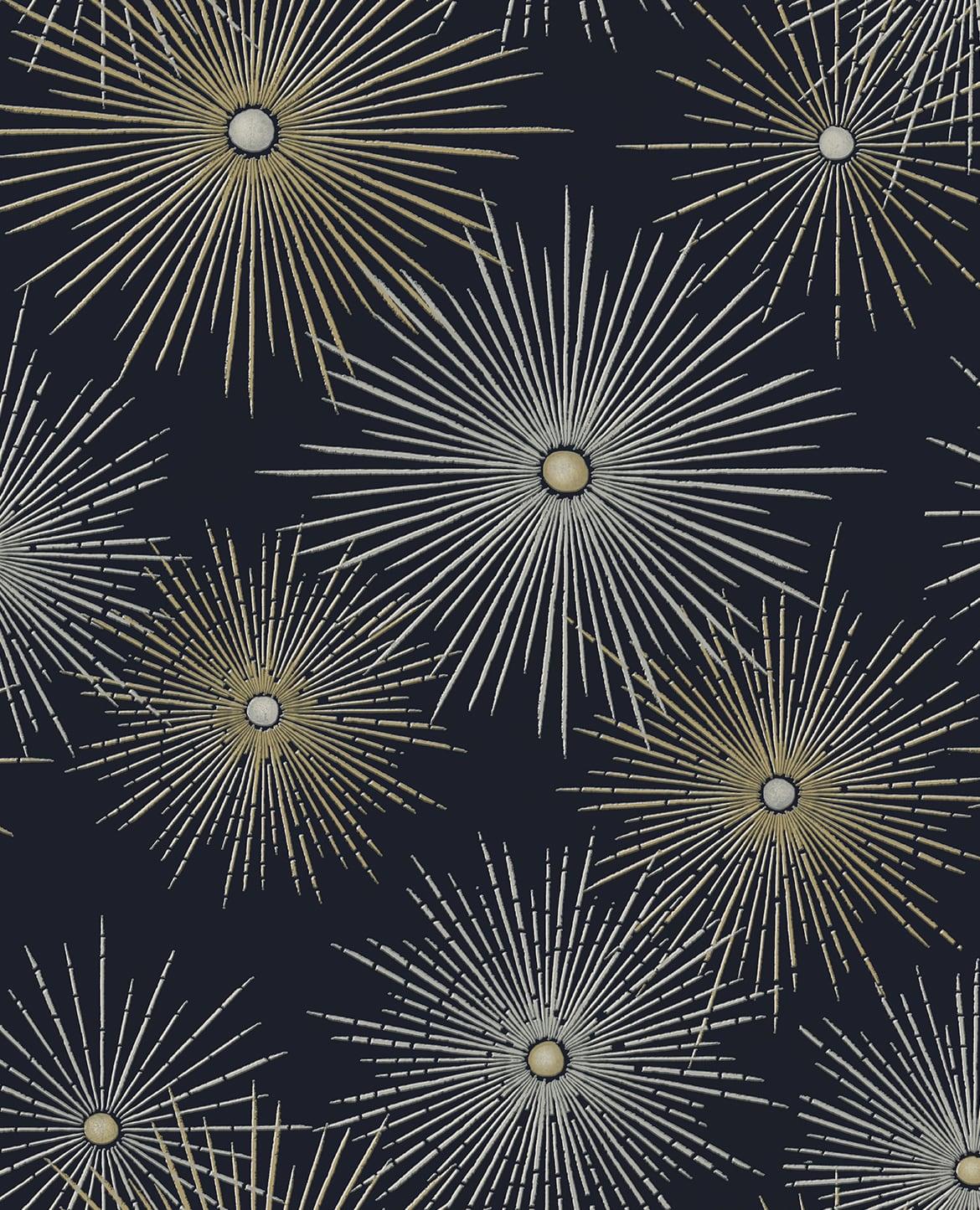 Seabrook Starburst Geo Blue Wallpaper