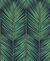 Seabrook Tropic Palm Midnight Blue & Sea Green Wallpaper