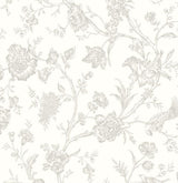 Seabrook Jasmine Chinoiserie Grey Wallpaper