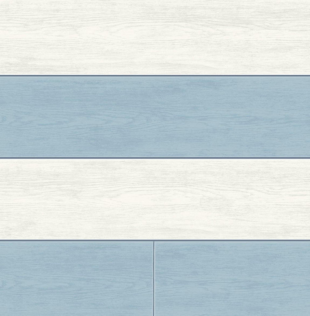 Seabrook Two Toned Shiplap Blue Wallpaper